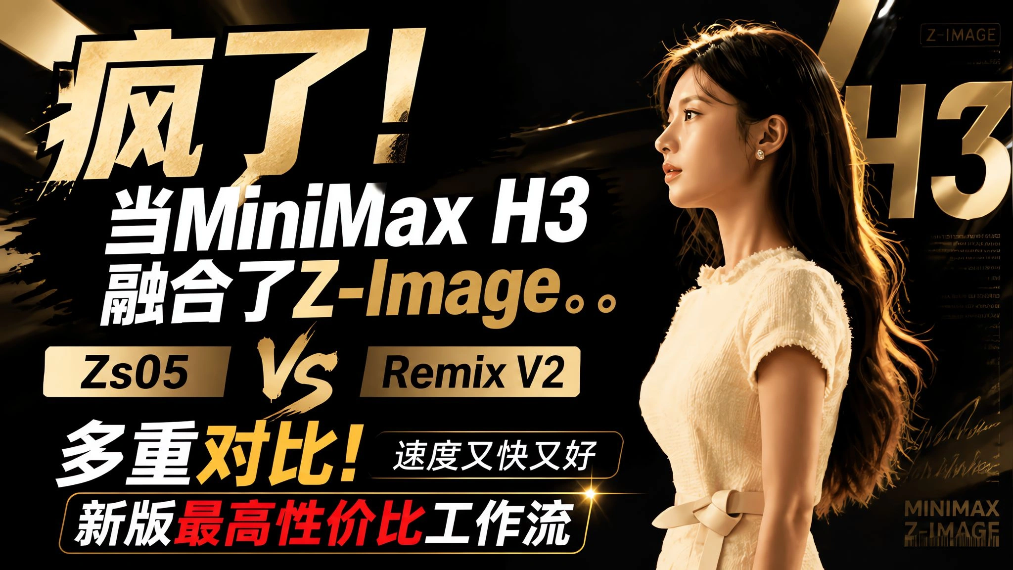 MiniMax H3融合Z-Image：ZS05与Remix V2工作流对比