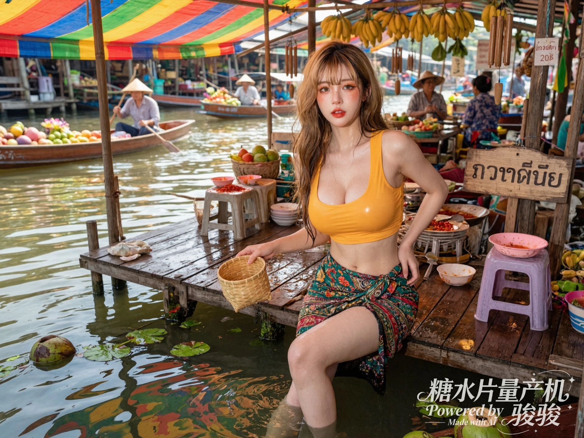 窗台上的陶土花瓶倒了，花枝折断在地