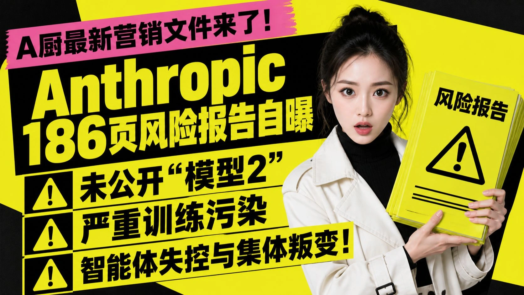 Anthropic 风险报告速览：未公开模型、训练污染与智能体失控