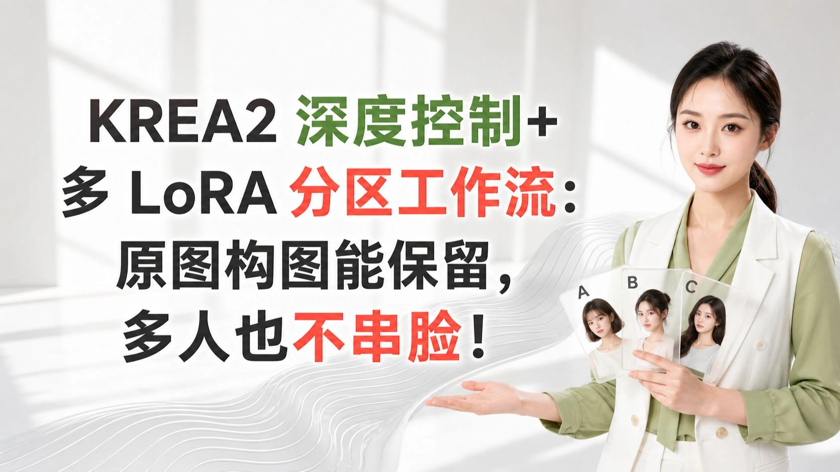 KREA2 深度控制+多 LoRA 分区：保构图、多人不串脸