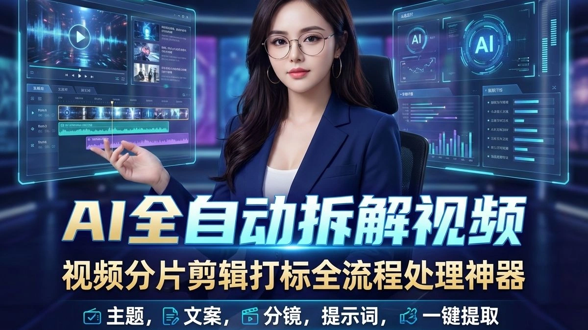 AI 全自动拆解视频：分片剪辑打标全流程
