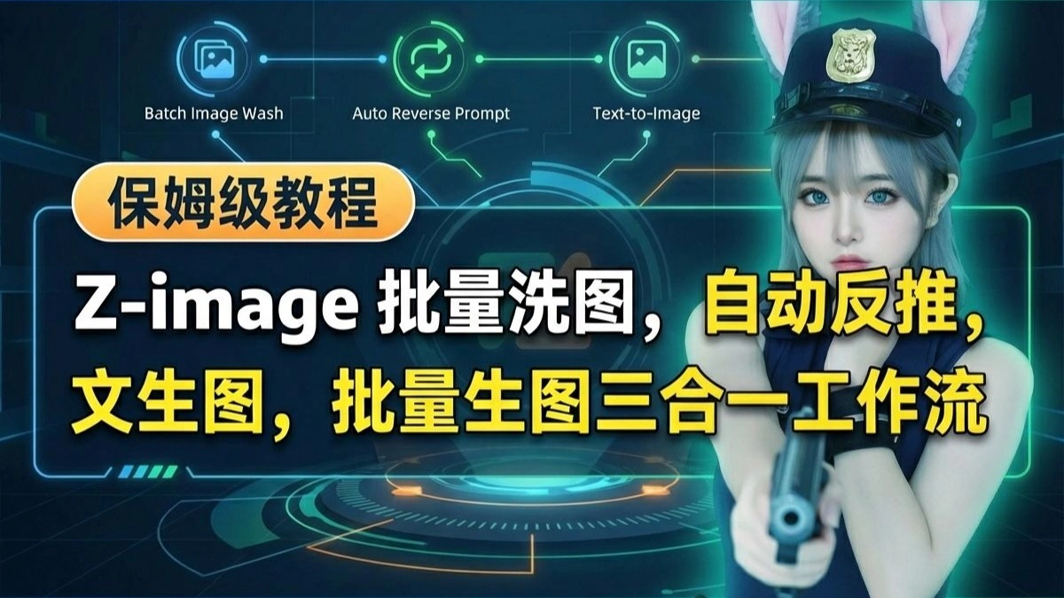 Z-image 批量洗图/出图/反推三合一工作流（RH 即开即玩）