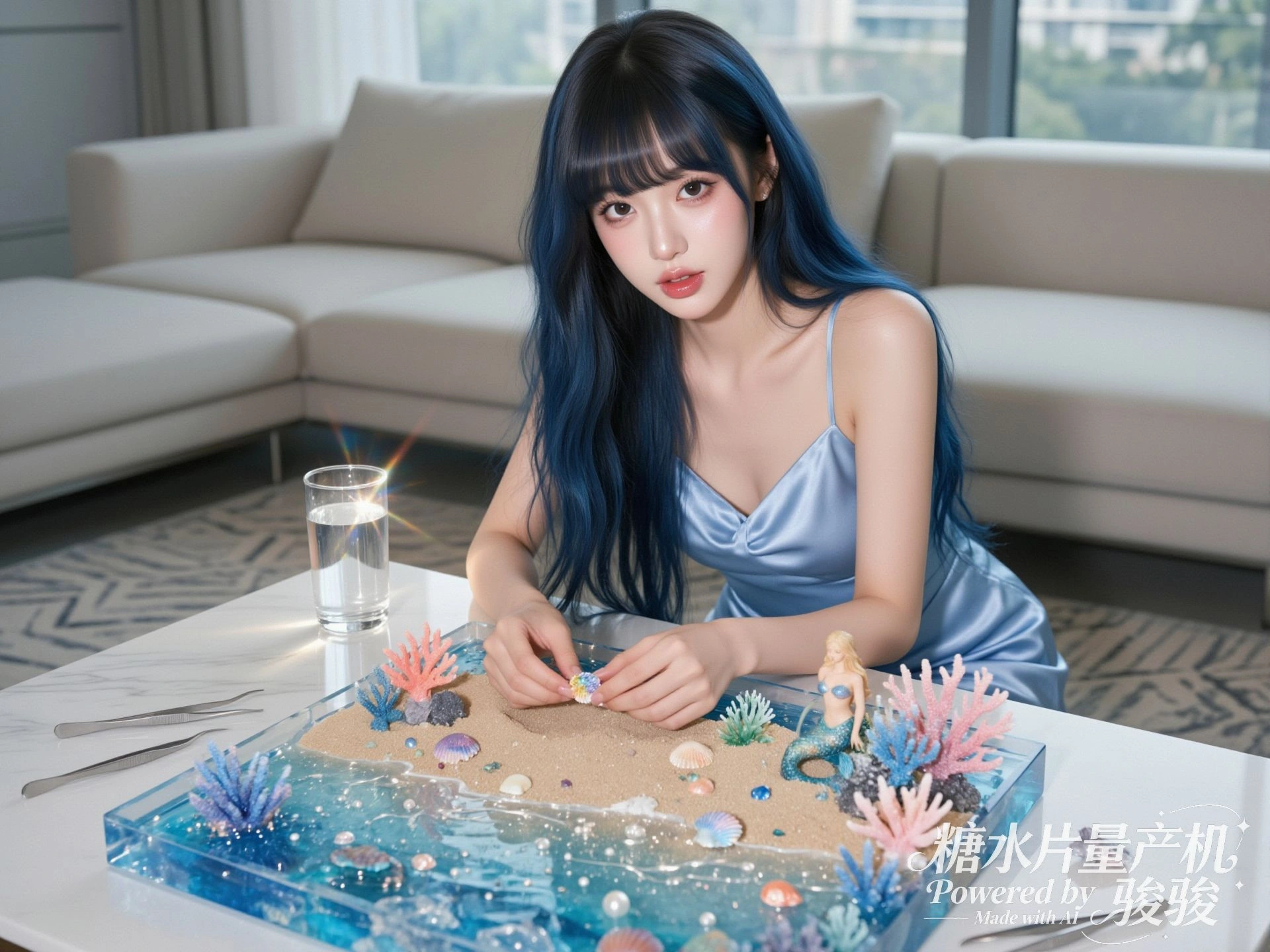 窗台上的玻璃杯有了裂纹，喝水时小心翼翼