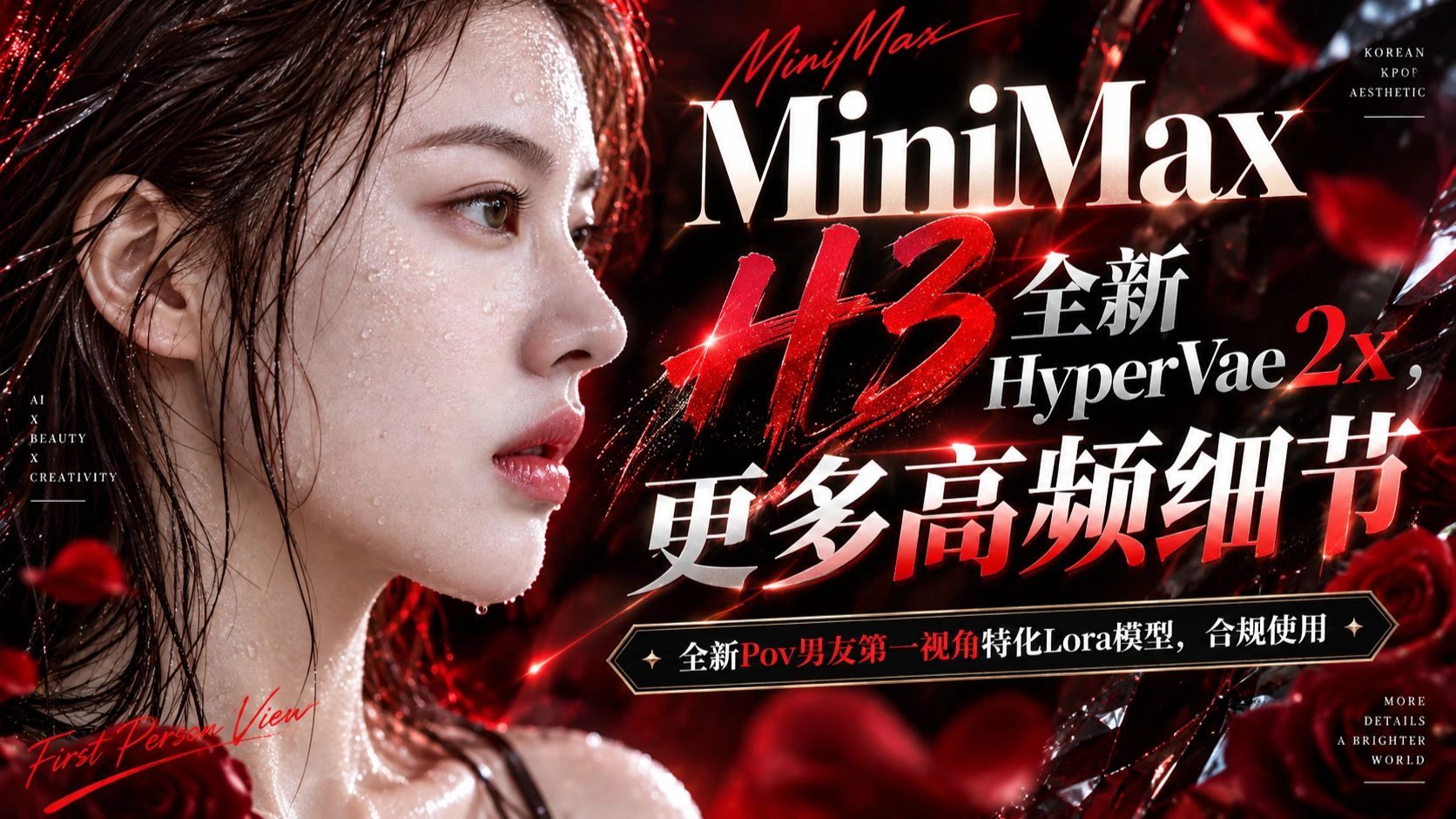 MiniMax H3：HyperVAE 2x高频细节与POV第一视角特化LoRA（合规）