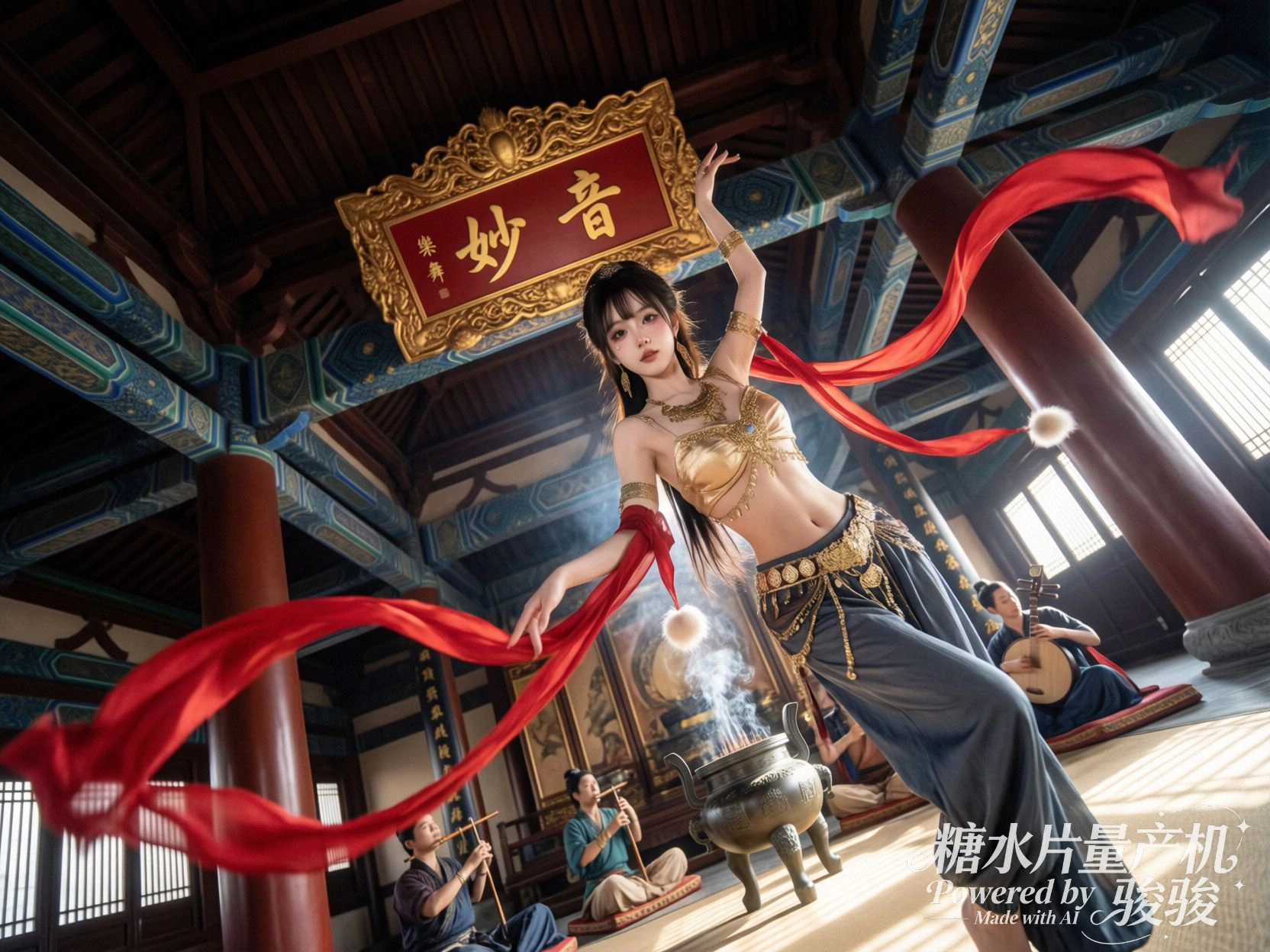 窗台上的陶土香炉倒了，香灰撒了一地