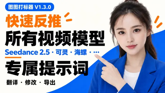 图图打标器1.3.0视频提示词反推功能原视频封面